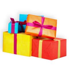 Gekleurde geschenkdoos 15 cm