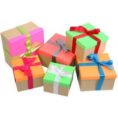 Gekleurde geschenkdoos 20 cm