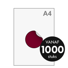 Sticker drukken - Rond middel ø98 mm
